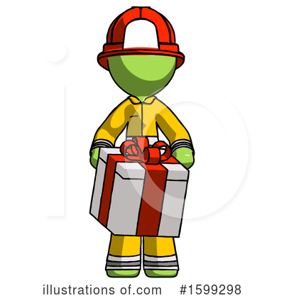 Royalty-Free (RF) Green Design Mascot Clipart Illustration by Leo Blanchette - Stock Sample #1599298
