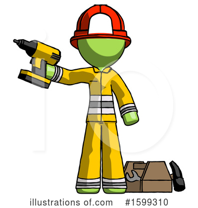 Royalty-Free (RF) Green Design Mascot Clipart Illustration by Leo Blanchette - Stock Sample #1599310