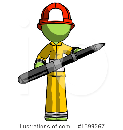 Royalty-Free (RF) Green Design Mascot Clipart Illustration by Leo Blanchette - Stock Sample #1599367