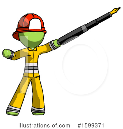Royalty-Free (RF) Green Design Mascot Clipart Illustration by Leo Blanchette - Stock Sample #1599371