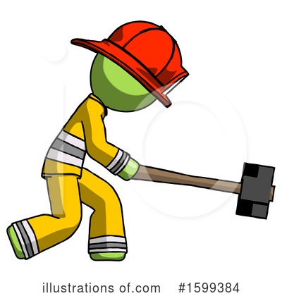 Royalty-Free (RF) Green Design Mascot Clipart Illustration by Leo Blanchette - Stock Sample #1599384
