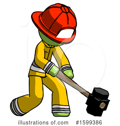 Royalty-Free (RF) Green Design Mascot Clipart Illustration by Leo Blanchette - Stock Sample #1599386
