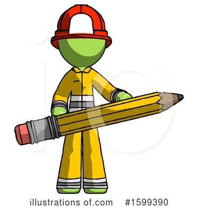Royalty-Free (RF) Green Design Mascot Clipart Illustration by Leo Blanchette - Stock Sample #1599390