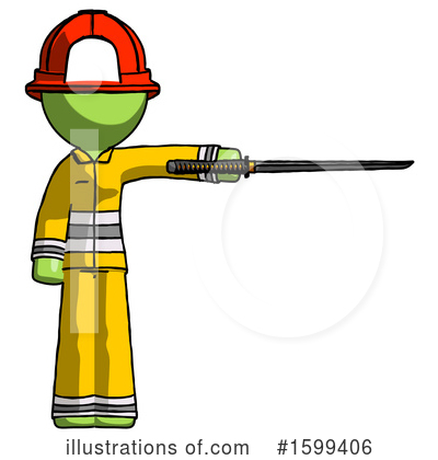 Royalty-Free (RF) Green Design Mascot Clipart Illustration by Leo Blanchette - Stock Sample #1599406