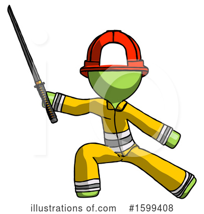 Royalty-Free (RF) Green Design Mascot Clipart Illustration by Leo Blanchette - Stock Sample #1599408