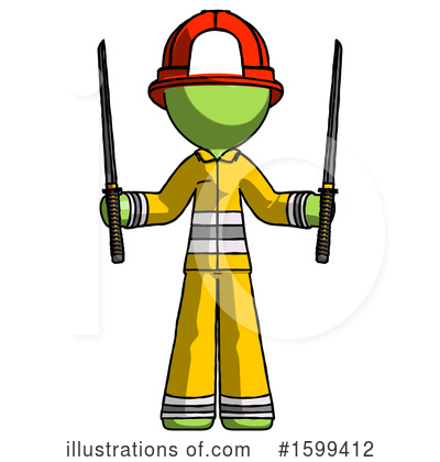 Royalty-Free (RF) Green Design Mascot Clipart Illustration by Leo Blanchette - Stock Sample #1599412