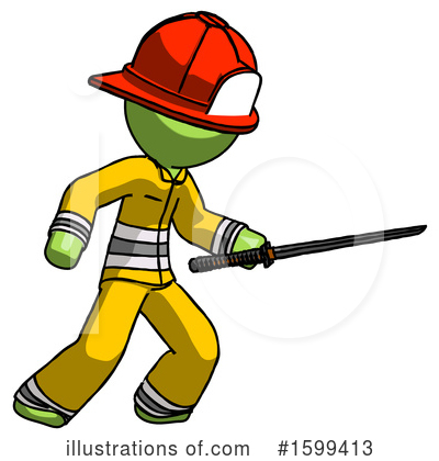Royalty-Free (RF) Green Design Mascot Clipart Illustration by Leo Blanchette - Stock Sample #1599413