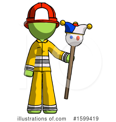 Royalty-Free (RF) Green Design Mascot Clipart Illustration by Leo Blanchette - Stock Sample #1599419