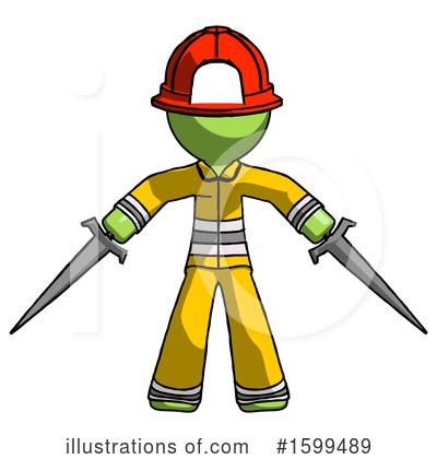 Royalty-Free (RF) Green Design Mascot Clipart Illustration by Leo Blanchette - Stock Sample #1599489