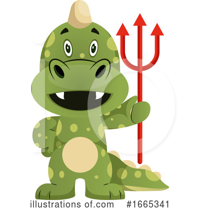 Royalty-Free (RF) Green Dragon Clipart Illustration by Morphart Creations - Stock Sample #1665341