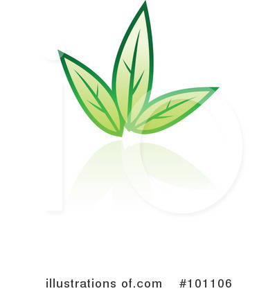 Royalty-Free (RF) Green Leaf Clipart Illustration by cidepix - Stock Sample #101106