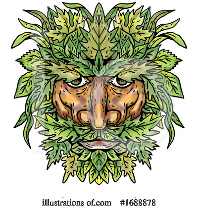 Royalty-Free (RF) Green Man Clipart Illustration by patrimonio - Stock Sample #1688878