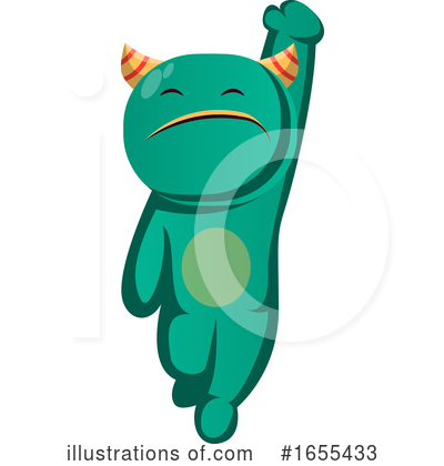 Royalty-Free (RF) Green Monster Clipart Illustration by Morphart Creations - Stock Sample #1655433