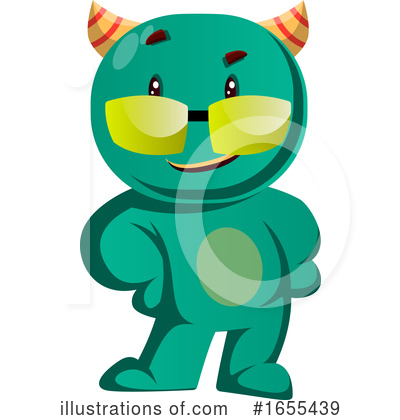 Royalty-Free (RF) Green Monster Clipart Illustration by Morphart Creations - Stock Sample #1655439