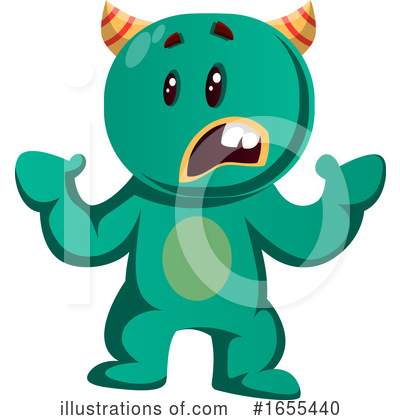 Royalty-Free (RF) Green Monster Clipart Illustration by Morphart Creations - Stock Sample #1655440