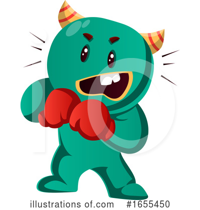 Royalty-Free (RF) Green Monster Clipart Illustration by Morphart Creations - Stock Sample #1655450