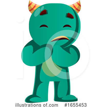 Royalty-Free (RF) Green Monster Clipart Illustration by Morphart Creations - Stock Sample #1655453