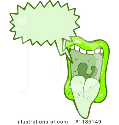 Royalty-Free (RF) Green Mouth Clipart Illustration by lineartestpilot - Stock Sample #1185149