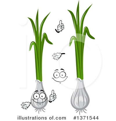 Green Onions Clipart #1371544 by Vector Tradition SM