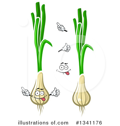 Green Onions Clipart #1341176 by Vector Tradition SM