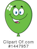 Green Party Balloon Clipart #1447957 by Hit Toon