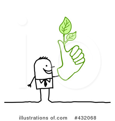Royalty-Free (RF) Green Thumb Clipart Illustration by NL shop - Stock Sample #432068