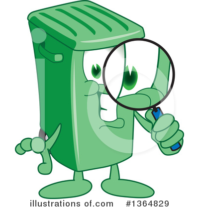 Royalty-Free (RF) Green Trash Can Clipart Illustration by Mascot Junction - Stock Sample #1364829