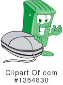 Green Trash Can Clipart #1364830 by Mascot Junction