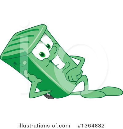 Royalty-Free (RF) Green Trash Can Clipart Illustration by Mascot Junction - Stock Sample #1364832