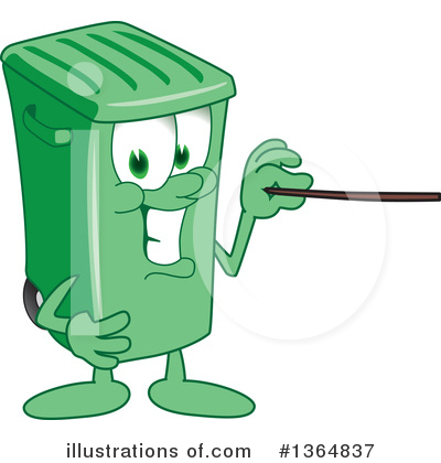 Royalty-Free (RF) Green Trash Can Clipart Illustration by Mascot Junction - Stock Sample #1364837