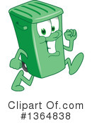 Green Trash Can Clipart #1364838 by Mascot Junction