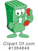 Green Trash Can Clipart #1364849 by Mascot Junction