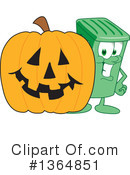 Green Trash Can Clipart #1364851 by Mascot Junction