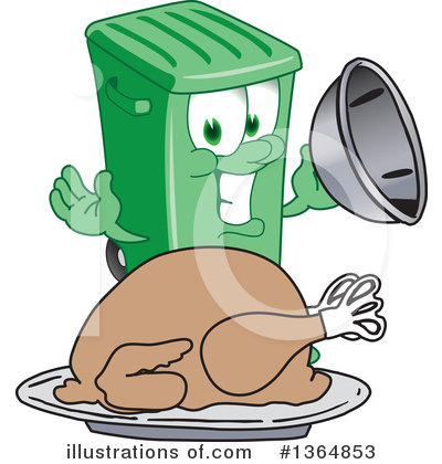 Royalty-Free (RF) Green Trash Can Clipart Illustration by Mascot Junction - Stock Sample #1364853