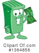 Green Trash Can Clipart #1364856 by Mascot Junction