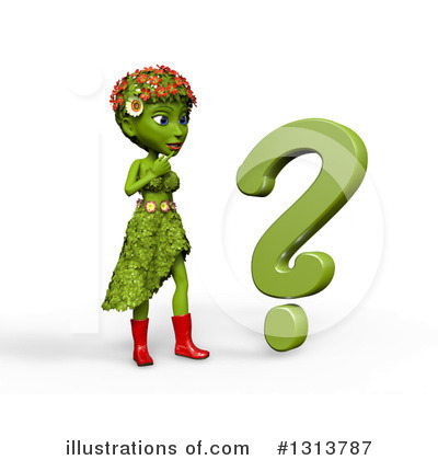 Royalty-Free (RF) Green Woman Clipart Illustration by Michael Schmeling - Stock Sample #1313787