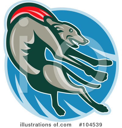 Royalty-Free (RF) Greyhound Clipart Illustration by patrimonio - Stock Sample #104539