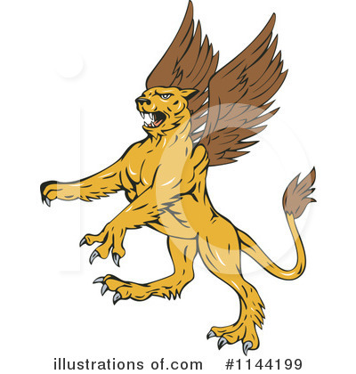 Royalty-Free (RF) Griffin Clipart Illustration by patrimonio - Stock Sample #1144199