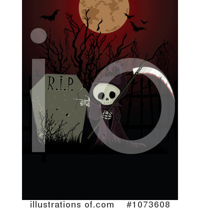 Royalty-Free (RF) Grim Reaper Clipart Illustration by Pushkin - Stock Sample #1073608
