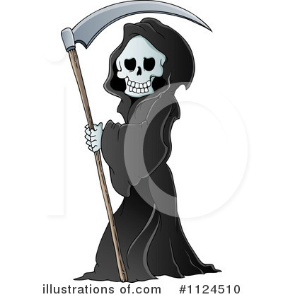 Royalty-Free (RF) Grim Reaper Clipart Illustration by visekart - Stock Sample #1124510