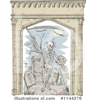 Royalty-Free (RF) Grim Reaper Clipart Illustration by patrimonio - Stock Sample #1144276