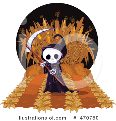 Royalty-Free (RF) Grim Reaper Clipart Illustration by Pushkin - Stock Sample #1470750