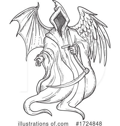 Royalty-Free (RF) Grim Reaper Clipart Illustration by patrimonio - Stock Sample #1724848