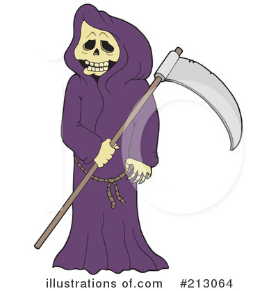 Royalty-Free (RF) Grim Reaper Clipart Illustration by visekart - Stock Sample #213064