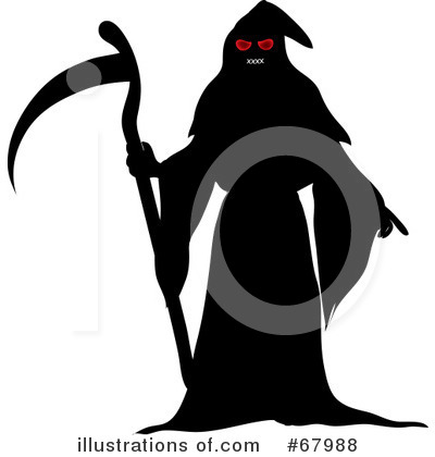 Royalty-Free (RF) Grim Reaper Clipart Illustration by Pams Clipart - Stock Sample #67988