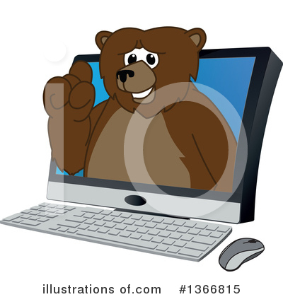 Royalty-Free (RF) Grizzly Bear Clipart Illustration by Mascot Junction - Stock Sample #1366815