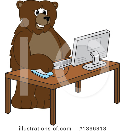 Royalty-Free (RF) Grizzly Bear Clipart Illustration by Mascot Junction - Stock Sample #1366818