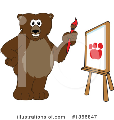 Royalty-Free (RF) Grizzly Bear Clipart Illustration by Mascot Junction - Stock Sample #1366847