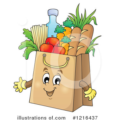 Royalty-Free (RF) Groceries Clipart Illustration by visekart - Stock Sample #1216437