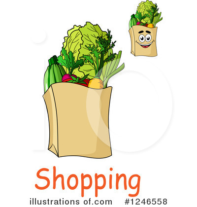 Royalty-Free (RF) Groceries Clipart Illustration by Vector Tradition SM - Stock Sample #1246558